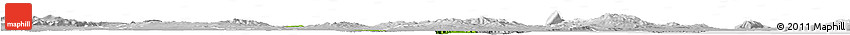 Physical Horizon Map of Tunis, lighten, desaturated