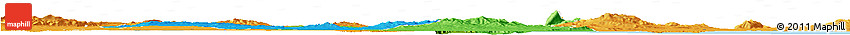 Physical Horizon Map of Tunis, political outside