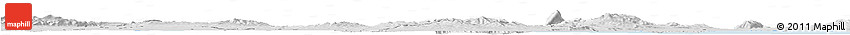 Silver Style Horizon Map of Tunis