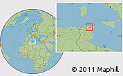 Savanna Style Location Map of Tunis, highlighted parent region