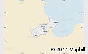 Classic Style Map of Tunis, single color outside