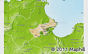 Satellite Map of Tunis, physical outside