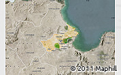 Satellite Map of Tunis, semi-desaturated