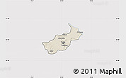 Shaded Relief Map of Tunis, cropped outside