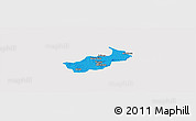 Political Panoramic Map of Tunis, cropped outside