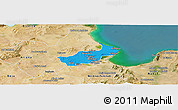 Political Panoramic Map of Tunis, satellite outside