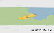 Savanna Style Panoramic Map of Tunis, single color outside