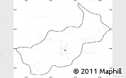 Blank Simple Map of Tunis, cropped outside, no labels