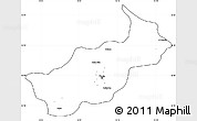 Blank Simple Map of Tunis, cropped outside