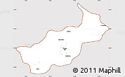 Classic Style Simple Map of Tunis, cropped outside