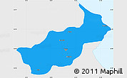 Political Simple Map of Tunis, single color outside