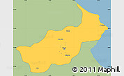 Savanna Style Simple Map of Tunis, single color outside