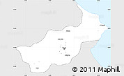 Silver Style Simple Map of Tunis, single color outside