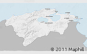 Gray 3D Map of Bizerte, single color outside
