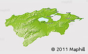 Physical 3D Map of Bizerte, cropped outside
