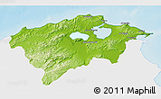 Physical 3D Map of Bizerte, single color outside