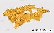 Political 3D Map of Bizerte, cropped outside