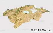 Satellite 3D Map of Bizerte, cropped outside