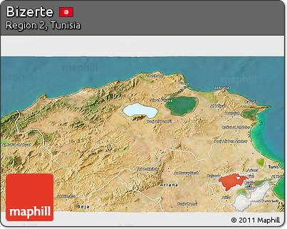 Satellite 3D Map of Bizerte