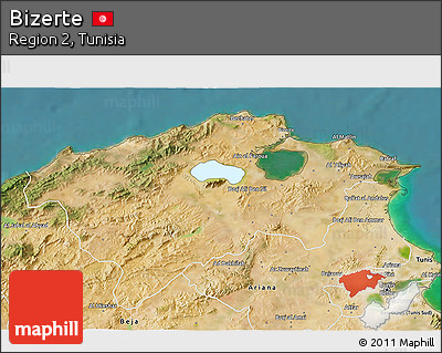 Satellite 3D Map of Bizerte