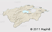 Shaded Relief 3D Map of Bizerte, cropped outside