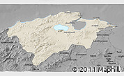 Shaded Relief 3D Map of Bizerte, darken, desaturated