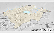 Shaded Relief 3D Map of Bizerte, desaturated