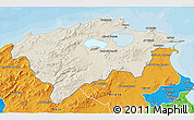 Shaded Relief 3D Map of Bizerte, political outside