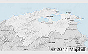 Silver Style 3D Map of Bizerte