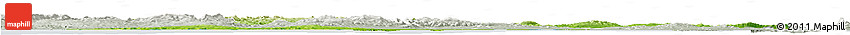 Physical Horizon Map of Bizerte, lighten, semi-desaturated