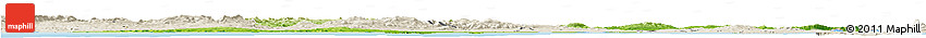 Physical Horizon Map of Bizerte, shaded relief outside