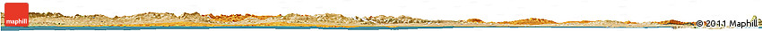 Political Horizon Map of Bizerte, satellite outside