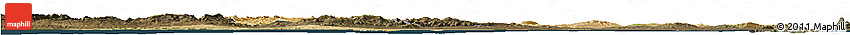 Satellite Horizon Map of Bizerte, darken