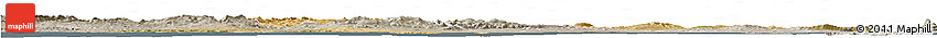 Satellite Horizon Map of Bizerte, semi-desaturated