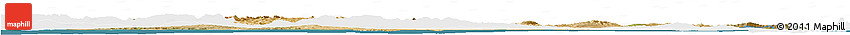 Satellite Horizon Map of Bizerte, single color outside