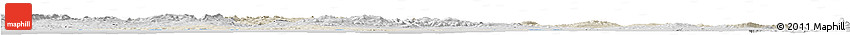 Shaded Relief Horizon Map of Bizerte, desaturated
