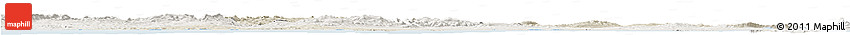 Shaded Relief Horizon Map of Bizerte, lighten