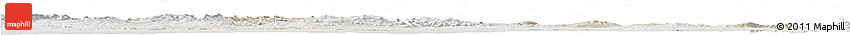 Shaded Relief Horizon Map of Bizerte, lighten, semi-desaturated