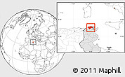 Blank Location Map of Bizerte, highlighted country
