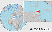 Gray Location Map of Bizerte