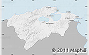 Gray Map of Bizerte, single color outside