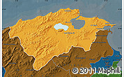Political Map of Bizerte, darken