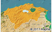 Political Map of Bizerte, satellite outside