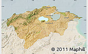 Satellite Map of Bizerte, lighten