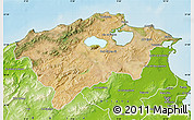 Satellite Map of Bizerte, physical outside