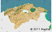 Satellite Map of Bizerte, single color outside