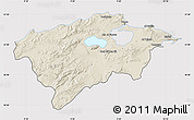 Shaded Relief Map of Bizerte, cropped outside