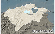 Shaded Relief Map of Bizerte, darken