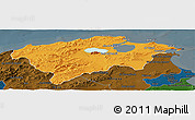 Political Panoramic Map of Bizerte, darken