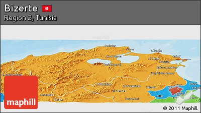 Political Panoramic Map of Bizerte